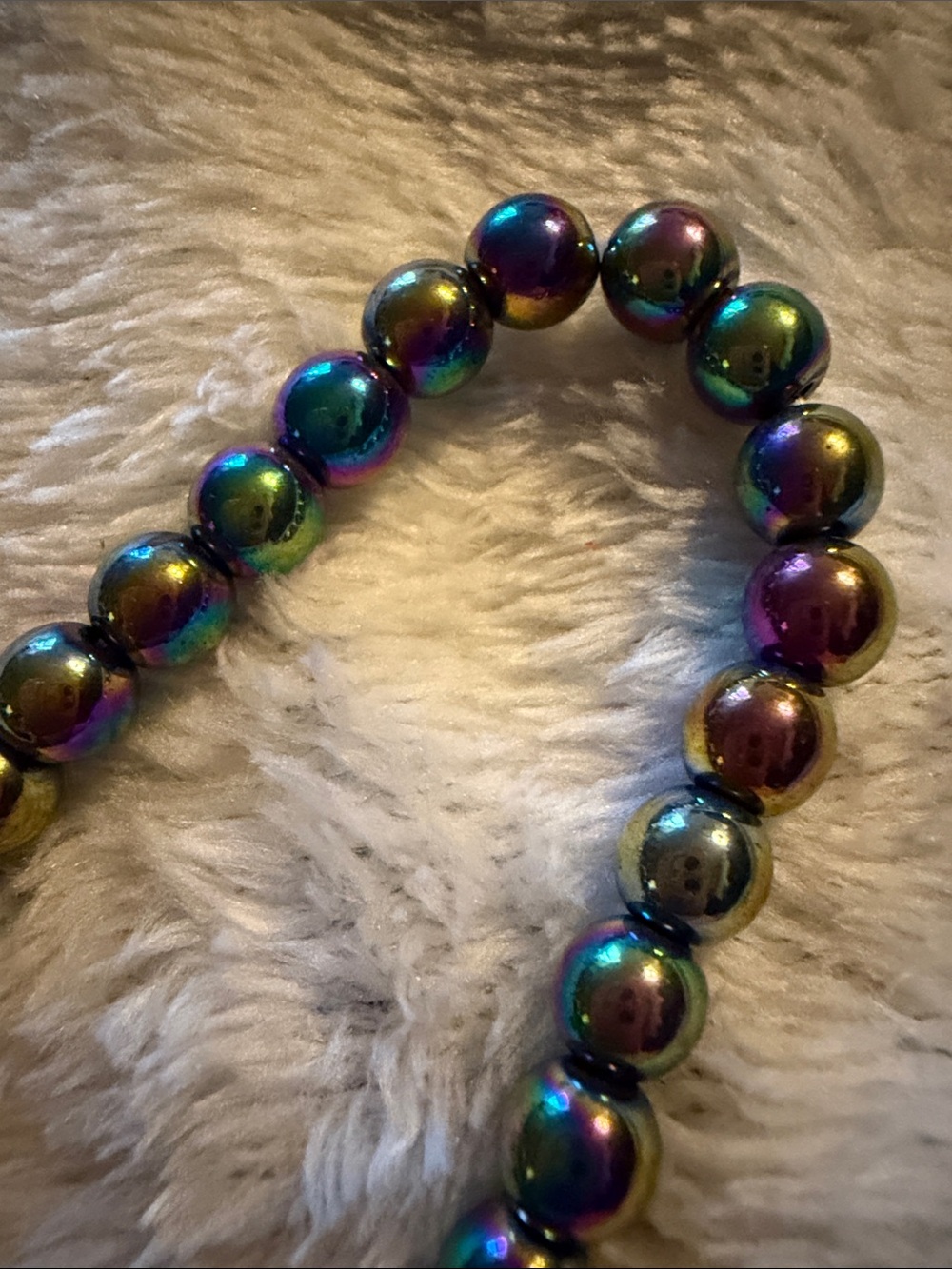 Rainbow 🌈 Hematite Beaded Stretch Bracelet - Multicolor